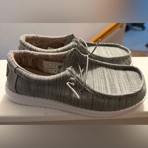 Hey Dude Big Boys Gray Striped Loafers